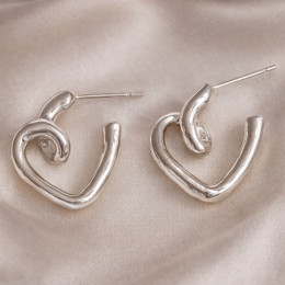 Серьги сердце ювелирный сплав 1J12300CJJ Серьги сердце ювелирный сплав 1J12300CJJ