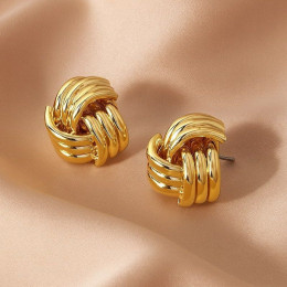 Серьги медицинская сталь напыление золотом 1J12412CJJ Серьги медицинская сталь напыление золотом 1J12412CJJ