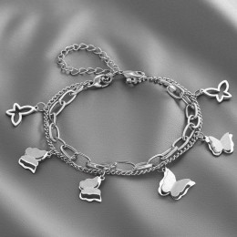 Браслет-цепочка с порхающими бабочками 1J12019CJJ Браслет-цепочка с порхающими бабочками 1J12019CJJ