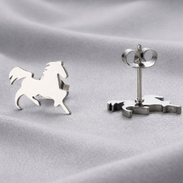 Серьги лошади титановая сталь 1J12419CJJ Серьги лошади титановая сталь 1J12419CJJ