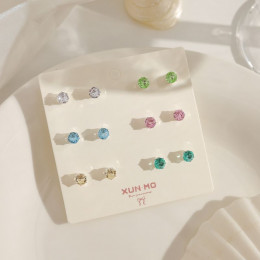 Набор серег циркон ювелирный сплав 1J12316CJJ Набор серег циркон ювелирный сплав 1J12316CJJ