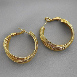 Серьги конго медь напыление золотом 1J12109CJJ Серьги конго медь напыление золотом 1J12109CJJ