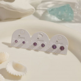 Набор серег циркон ювелирный сплав 1J12318CJJ Набор серег циркон ювелирный сплав 1J12318CJJ