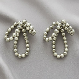 Серьги висячие медь напыление платиной 1J12115CJJ Серьги висячие медь напыление платиной 1J12115CJJ