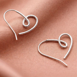 Серьги сердце медь напыление платиной 1J12490CJJ Серьги сердце медь напыление платиной 1J12490CJJ