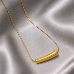 Золотистая гибкая цепочка с цилиндрической подвеской-бегунком 1J12491CJJ Золотистая гибкая цепочка с цилиндрической подвеской-бегунком 1J12491CJJ