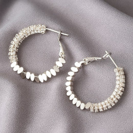 Серьги конго медь напыление платиной 1J12086CJJ Серьги конго медь напыление платиной 1J12086CJJ