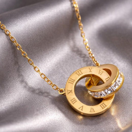 Золотистая цепочка с кольцами и римскими цифрами 1J12496CJJ Золотистая цепочка с кольцами и римскими цифрами 1J12496CJJ