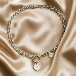 Цепочка медицинская сталь кулон сердце 1J12272CJJ Цепочка медицинская сталь кулон сердце 1J12272CJJ