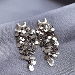 Серьги ювелирный сплав с серебряным гвоздиком J10398CJJ Серьги ювелирный сплав с серебряным гвоздиком J10398CJJ