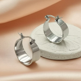 Серьги стальные кольца J10213CJJ Серьги стальные кольца J10213CJJ