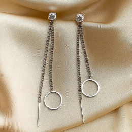 Серьги висячие ювелирный сплав 1J12277CJJ Серьги висячие ювелирный сплав 1J12277CJJ