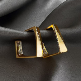 Серьги гвоздики медь напыление золотом квадраты 1J12108CJJ Серьги гвоздики медь напыление золотом квадраты 1J12108CJJ