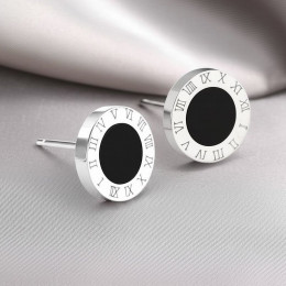 Серьги-пусеты Римский циферблат Silver 1J11961CJJ Серьги-пусеты Римский циферблат Silver 1J11961CJJ
