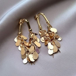 Серьги ювелирный сплав с серебряным гвоздиком J10427CJJ Серьги ювелирный сплав с серебряным гвоздиком J10427CJJ