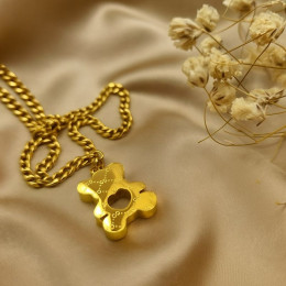 Колье медицинская сталь с напылением золотом J10546CJJ Колье медицинская сталь с напылением золотом J10546CJJ