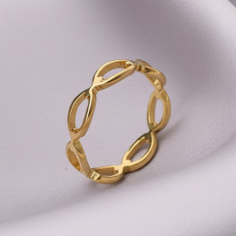 Кольцо стальное с напылением золотом цепь J10174CJJ Кольцо стальное с напылением золотом цепь J10174CJJ