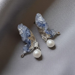 Серьги ювелирный сплав с серебряным гвоздиком J10434CJJ Серьги ювелирный сплав с серебряным гвоздиком J10434CJJ