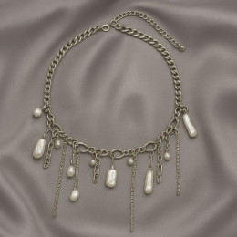 Колье ювелирный сплав жемчуг 1J12213CJJ Колье ювелирный сплав жемчуг 1J12213CJJ