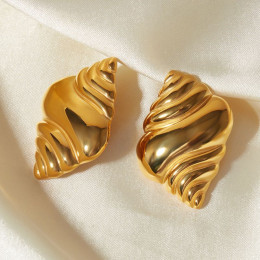 Серьги медицинская сталь напыление золотом 1J12384CJJ Серьги медицинская сталь напыление золотом 1J12384CJJ