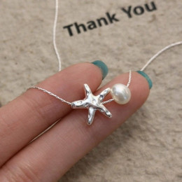 Цепочка с подвеской в форме морской звезды и жемчужиной 1J12390CJJ Цепочка с подвеской в форме морской звезды и жемчужиной 1J12390CJJ