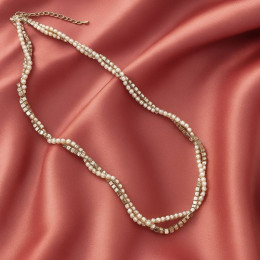 Колье ювелирный сплав с бисером 1J11935CJJ Колье ювелирный сплав с бисером 1J11935CJJ