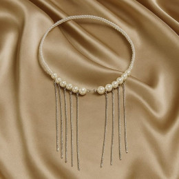 Колье ювелирный сплав жемчуг 1J12226CJJ Колье ювелирный сплав жемчуг 1J12226CJJ