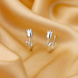 Серьги цветы медь напыление платиной 1J12404CJJ Серьги цветы медь напыление платиной 1J12404CJJ